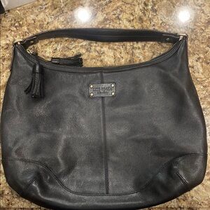 Kate Spade Black Leather purse with Gold Accents